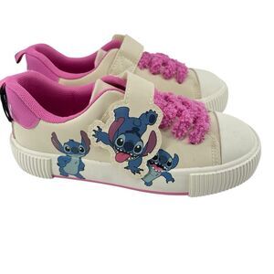 H&M x Disney Lilo & Stitch Girls Cream Hook & Loop Sneakers Size 11 NWT